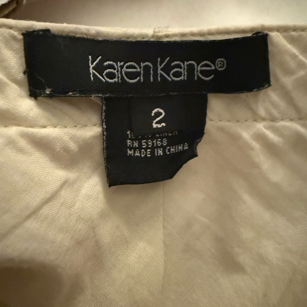 Karen Kane Cream and Brown Embroidered Maxi Skirt - Picture 7 of 8